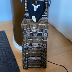 Black and Gold Sequin Dress